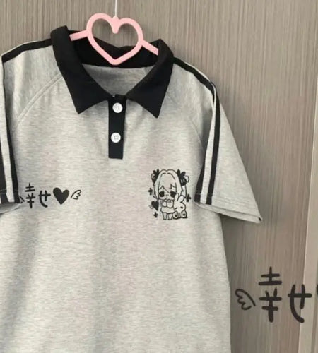 Summer Woman Tshirts 2024 Ropa Mujer Short Sleeve Casual Tees Japanese Cute Camisetas Y2k T-shirt Fashion Cute Oversized Tops