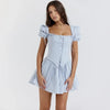 corset dress blue