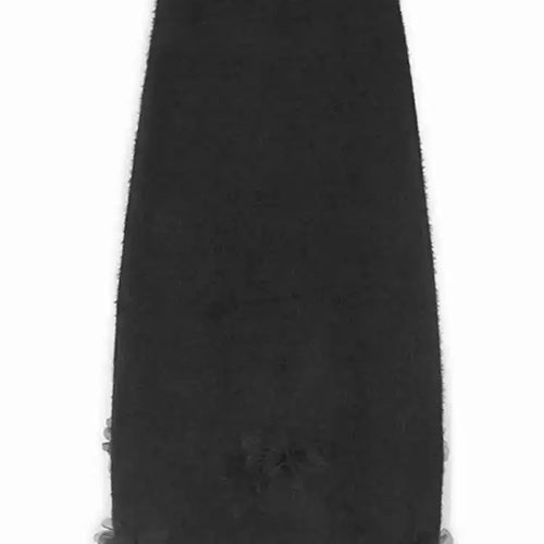 Load image into Gallery viewer, Black Big Size Flower Sweater Skirt Two Pieces Suit New Round Neck Long Sleeve Women Fashion Spring Autumn 2025 1DH9379
