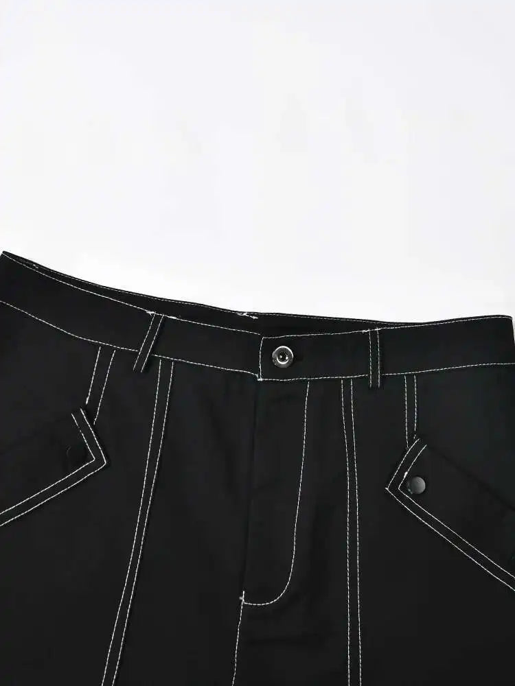 Black Jacket Big Size Wide Leg Pants Two Piece Suit New Lapel Long Sleeve Women Fashion Tide Spring Autumn 2025  CPG0425