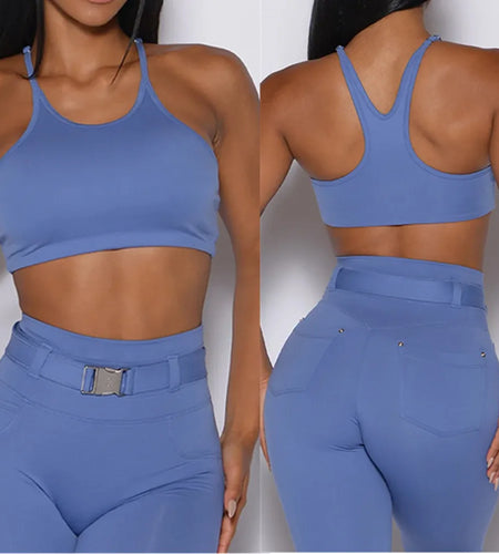 Nylon Bra Top Women Sexy Tight Sports Bra Gym Fitness Yoga Women's Underwear Chest Pad Removable Anti-shake Women's Bra