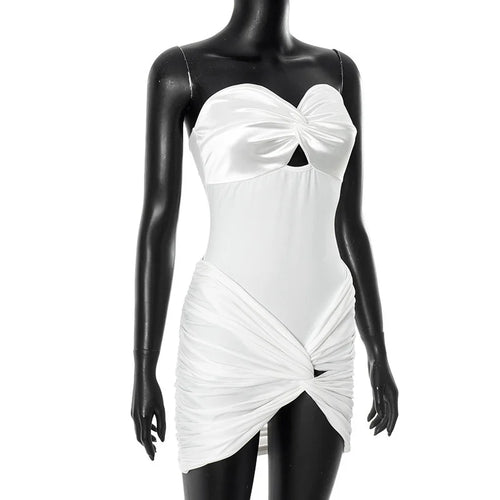 Load image into Gallery viewer, Sexy 2 Pieces Sets For Women Off-shoulder Strapless Hollow Out Bodysuit And Hot Skirt Two Pieces Sets Sexy Suit
