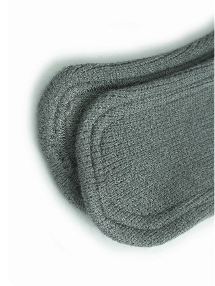 Gray Irregular Big Size Knitting Sweater Round Neck Long Sleeve Women Pullovers New Fashion Spring Autumn 2025 1DH9452