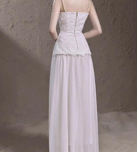 Solid Spliced Mesh Slimming Dresses For Women Strapless Sleevelss High Waist Temperament Dress Female Fashion Style