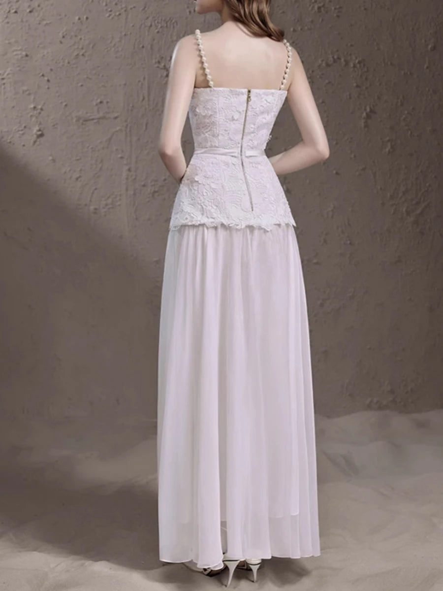 Solid Spliced Mesh Slimming Dresses For Women Strapless Sleevelss High Waist Temperament Dress Female Fashion Style