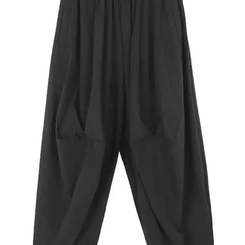 Load image into Gallery viewer, High Elastic Waist Black Pleated Pocket Long Wide Leg Pants New Trousers Women Fashion Tide Spring Autumn 2025 1DH5320
