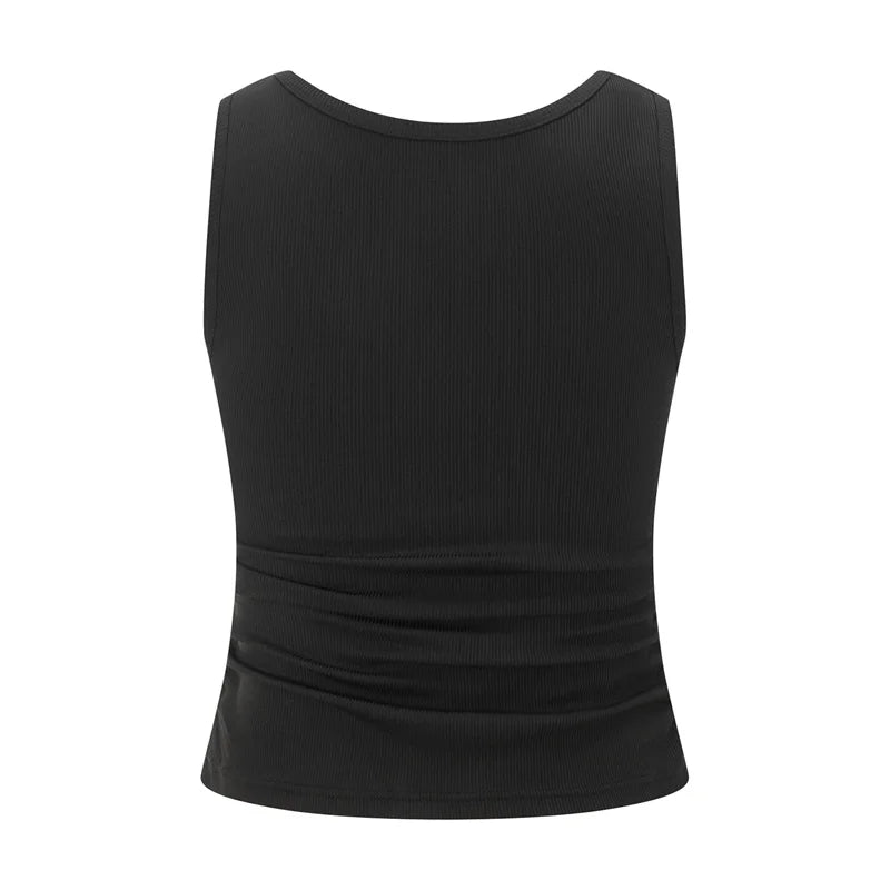 Fairycore Tank Top y2k Clothes Women Round Neck Sleeveless T Shirt with Bow Decor 2000s Aesthetic Clothing Streetwear