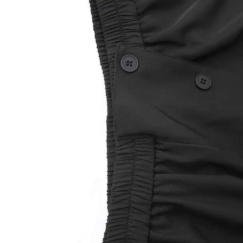 Load image into Gallery viewer, High Elastic Waist Black Pleated Irregular Button Wide Leg Pants New Trousers Women Fashion Spring Autumn 2025 CPG1357
