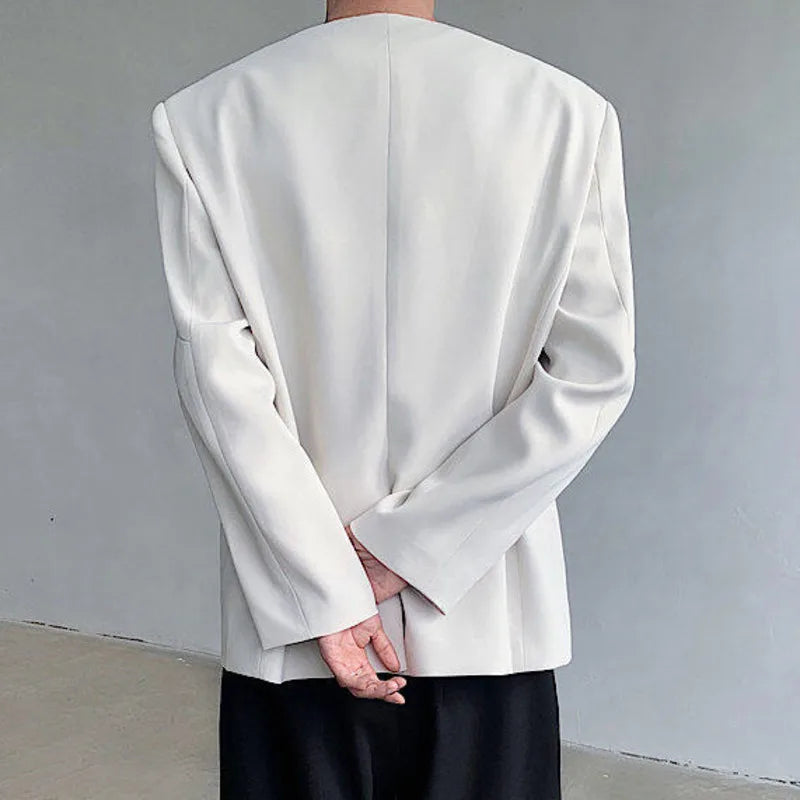 Male Suit Coat New Chinese Orchid Embroidery Decoration Single Breasted Trendy Handsome Men's Casual Clothing 9W1702