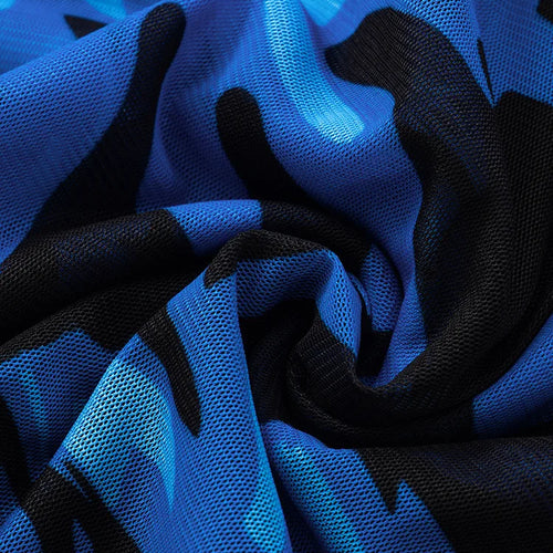 Load image into Gallery viewer, Blue Print Ruffled Sexy Mini Dress For Women Robe Irregular Oblique Shoulder Sleeveless Backless Club Party Dress Beach
