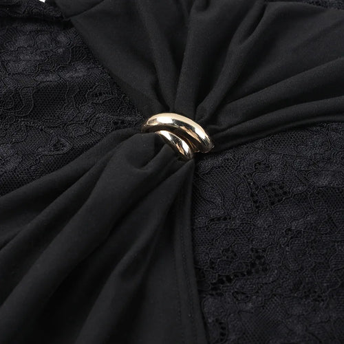 Load image into Gallery viewer, Lace Hollow Out Sexy Maxi Dress For Women Fashion Long Sleeve Thigh High Split Bodycon Club Evening Long Dress Elegant
