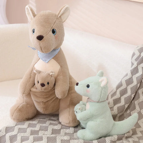 Load image into Gallery viewer, 25/45CM Cute Mother &amp;Child kangaroo Plush Toys Kawaii Kangaroo Plushie Pillow Stuffed Dolls for Children Baby
