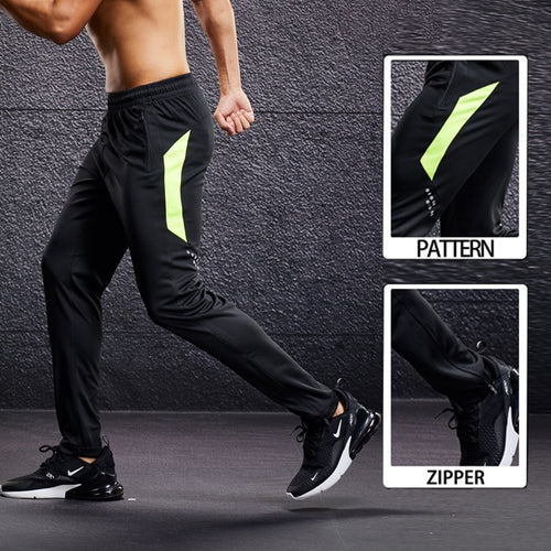 Load image into Gallery viewer, Men Running Sport Pants with Zipper Pockets Football Training Joggings Sweatpants Basketball Soccer Trousers Plus Size for Male
