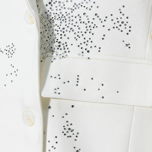 Load image into Gallery viewer, Women Black Rhinestones Shining Big Size Elegant Blazer New Lapel Long Sleeve Jacket Fashion Spring Autumn 2025 7AB3822
