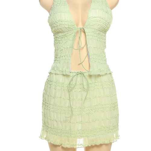 Load image into Gallery viewer, Summer Fashion Skirt Two Piece Sets Women Halter Tank Tops And Hot Skirt Female Beach Club Party Sexy 2 Piece Set
