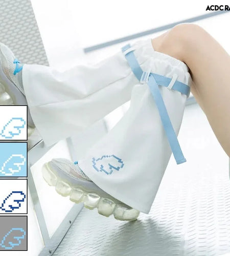 Japanese Harajuku Style Girls Sock Sweet White Print Leg Warmer Jk Casual All Match Socks Lolita Cute Foot Y2k Legwarmers