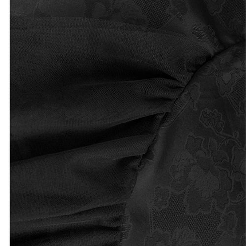 Load image into Gallery viewer, Women Black Jacquard Buckle Mesh Big Size Midi Dress New Stand Collar Short Sleeve Fashion Tide Spring Summer 2025 1DJ1231
