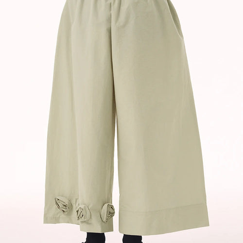 Load image into Gallery viewer, High Elastic Waist Black Three-dimensional Flower Wide Leg Pants New Trousers Women Fashion Spring Autumn 2025 1DH9426
