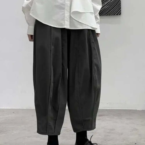 Load image into Gallery viewer, High Elastic Waist Black Brief Long Wide Leg Pants New Loose Fit Trousers Women Fashion Tide Spring Autumn 2025 1DF1078
