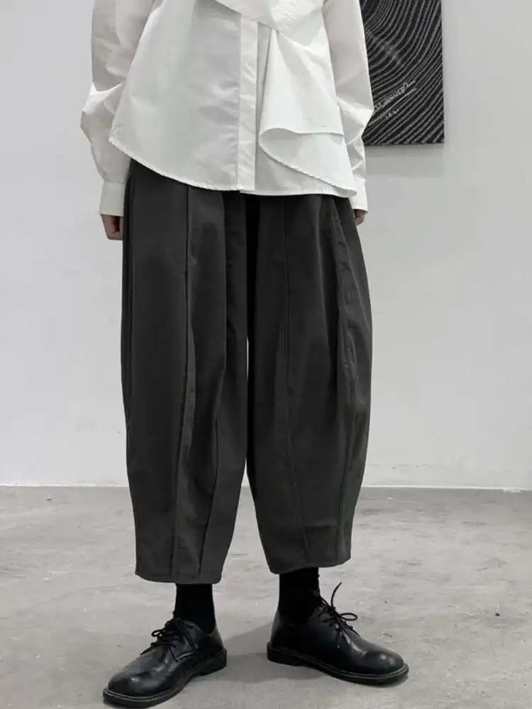 High Elastic Waist Black Brief Long Wide Leg Pants New Loose Fit Trousers Women Fashion Tide Spring Autumn 2025 1DF1078