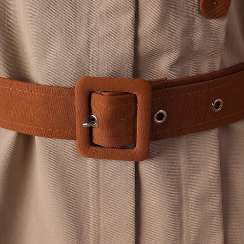 Load image into Gallery viewer, Women Camel Button Irregular Big Size Trench New Stand Collar Long Sleeve Windbreaker Fashion Spring Autumn 2025  7AB9123
