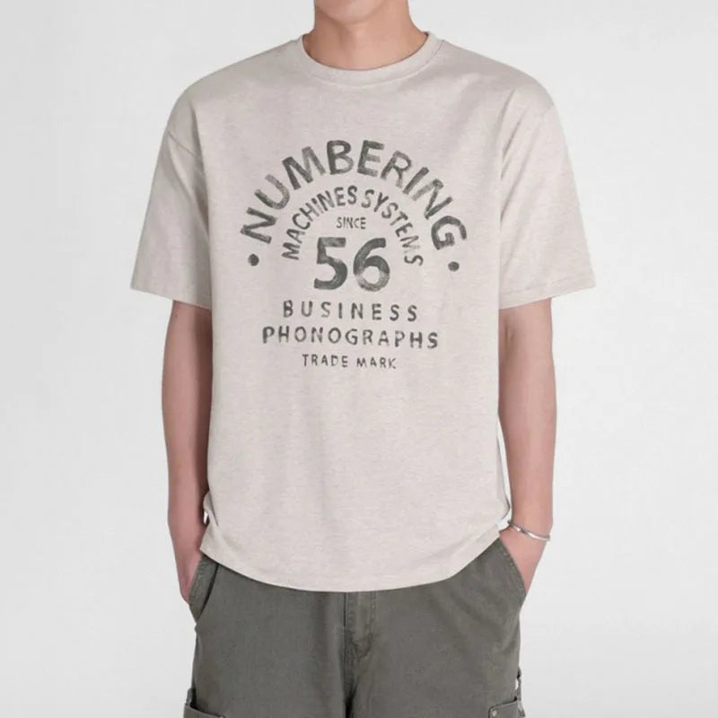 Men's T-shirts Short Sleeve Design New Summer Printing T-shirts Letter Loose Round Neck Male Clothing Korean Style 9W1638