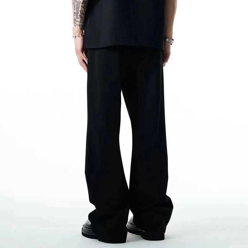 Men's Suit Pant Business Straight Leg Trendy New Korean Style Solid Color Stylish Handsome Male Casual Trousers 9W1861