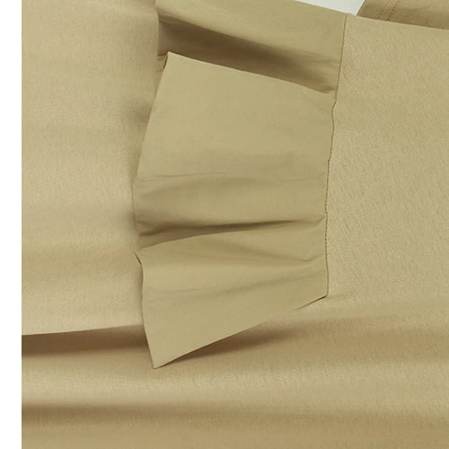 Load image into Gallery viewer, Women Khaki Ruffles Spliced Big Size Midi Dress New Round Neck Short Sleeve Fashion Tide Spring Summer 2025 1DJ1197
