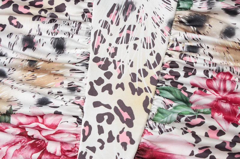 Hollow Out Halter Print Mini Dress For Women Robe Fashion Sleeveless Backless High Waist Ruffled Club Party Dress