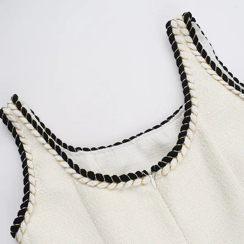 Load image into Gallery viewer, Sleeveless A-line Sexy Mini Dress For Women White Spaghetti Strap Sleeveless Backless Pleated Club Party Dress Clubwear
