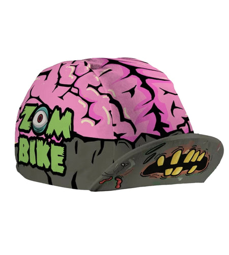 Summer Zombie Fear Cartoon Polyester  Cycling Caps Quick Dry Breathable Balaclava Unisex Bicycle Hat Blue Grey Pink