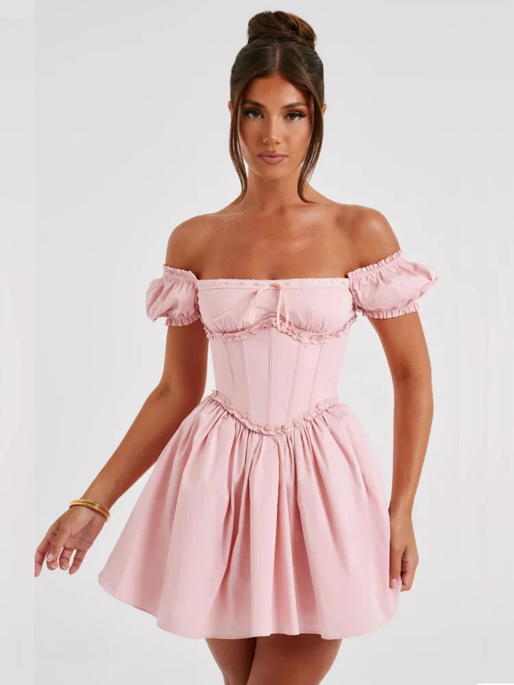 Elegant Sleeveless Tight Pleated Dress For Women Autumn 2024 New Sexy Backless Short Skirt Party Club Slim Evening Dress