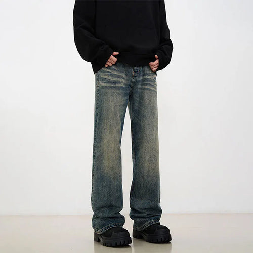 Load image into Gallery viewer, Men's Flare Jeans New American High Street Male Wide Leg Denim Pants Fashion Solid Color Men Bottoms Spring Tide 9W1411
