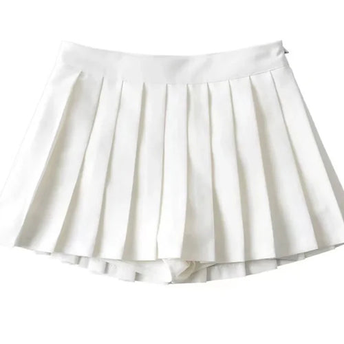 Load image into Gallery viewer, Summer High Waist Skirts Womens Sexy Mini Skirts Vintage Pleated Skirt Korean Tennis Skirts Short White Black
