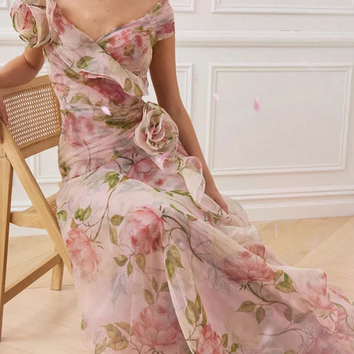 Load image into Gallery viewer, Solid Spliced Appliques Slimming Dresses For Women Slash Neck Short Sleeve High Waist Temperament Dress Female New
