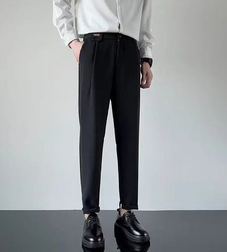 Men's Suit Long Pants Straight Leg Casual Pant Male Solid Color Bottoms Trendy New Korean Fanshionable Tide Spring 9W1211