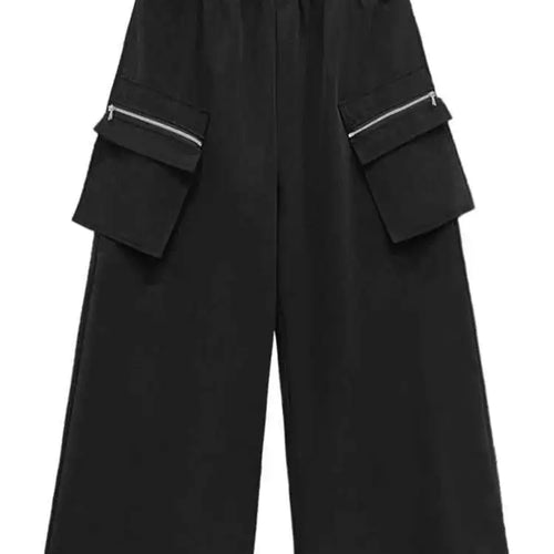 Load image into Gallery viewer, High Elastic Waist Blue Detachable Pocket Wide Leg Pants New Trousers Women Fashion Tide Spring Autumn 2025 1DH4773
