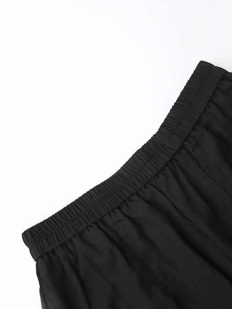 High Elastic Waist Black Mesh Perspective Wide Leg Pants New Trousers Women Fashion Tide Spring Autumn 2025 1DH5345