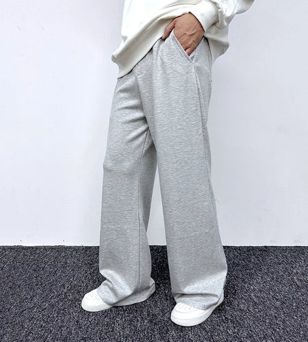 Men's Sweatpants Trendy Loose American Summer Straight Wide Leg Basic Versatile Casual Pants Elastic Waist Trousers 9W1740