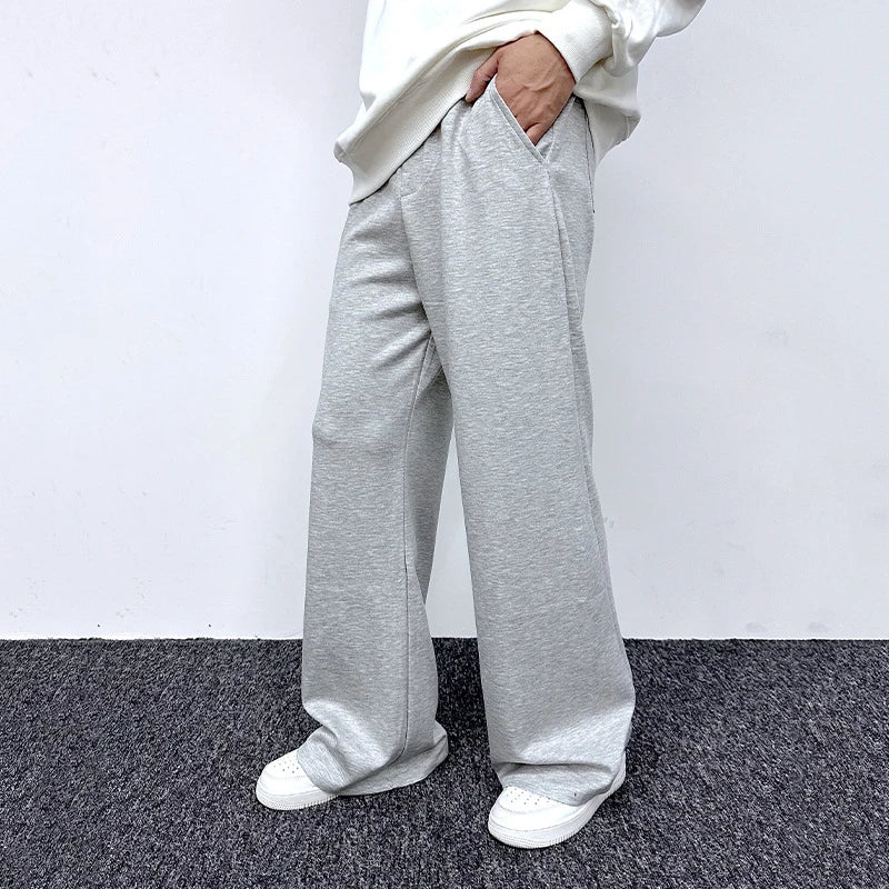 Men's Sweatpants Trendy Loose American Summer Straight Wide Leg Basic Versatile Casual Pants Elastic Waist Trousers 9W1740