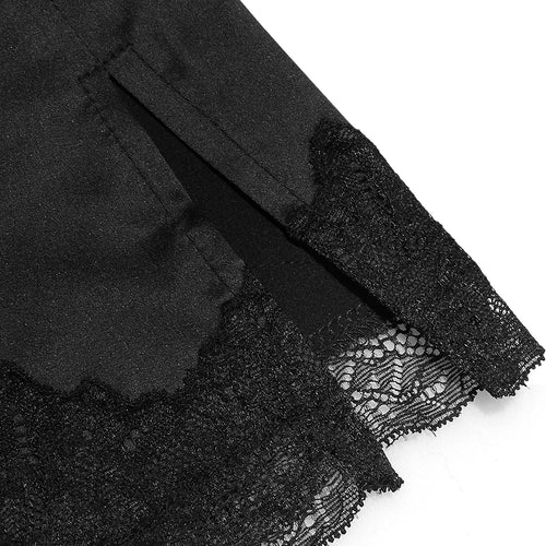 Load image into Gallery viewer, Sexy Short Lace Dress Elegant Satin Spaghetti Strap Birthday Party Dresses with Corset Black Dresses for Women 2022
