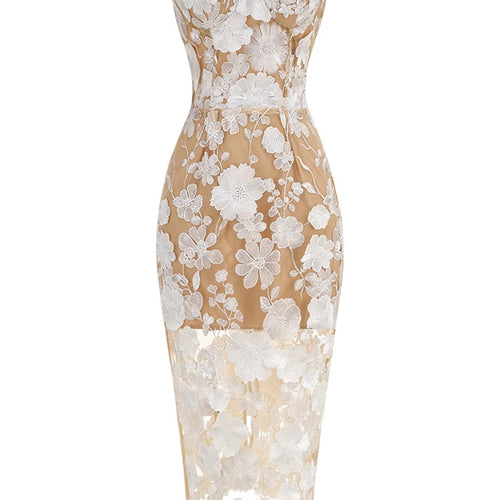 Load image into Gallery viewer, Hit Color Spliced Appliques Dresses For Women Strapless Sleeveless High Waist Temperament Dress Female Fashion New
