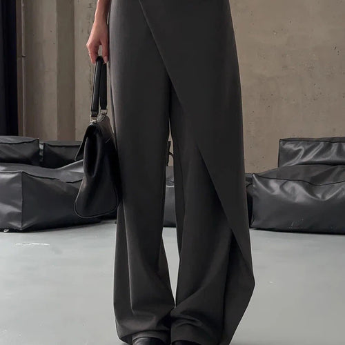 Load image into Gallery viewer, Solid Two Piece Set For Women  V Neck Sleeveless Tunic Coat High Waist Temperament Pant Sets Female Fashion Style
