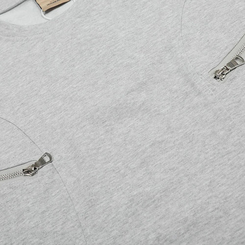 Load image into Gallery viewer, Men&#39;s T-shirts Long Sleeve New  American Style Line Zipper Trendy Solid Color Pullover Design Male Pullover Clothing 9W1762
