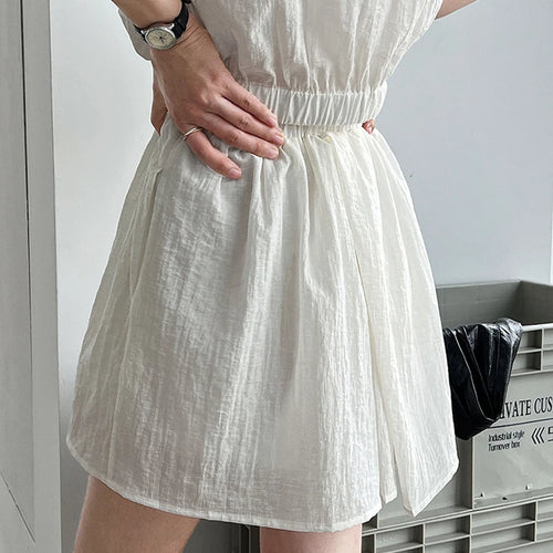 Load image into Gallery viewer, Beige Shirt Thin Half-body Skirt Two Pieces Suit New Lapel Short Sleeve Women Fashion Tide Spring Summer 2025 1DJ1239
