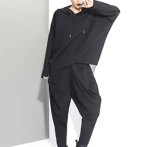 Load image into Gallery viewer, High Elastic Waist Black Wrinkled Long Harem Trousers New Loose Fit Pants Women Fashion Tide Spring Autumn 2025 1DC427
