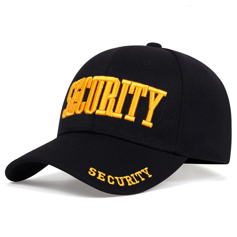 SECURITY Letter Embroidery Baseball Cap USA Men Dad Hat Cotton Adjustable Snapback Hats adult Male Hip hop Trucker Caps Gorras