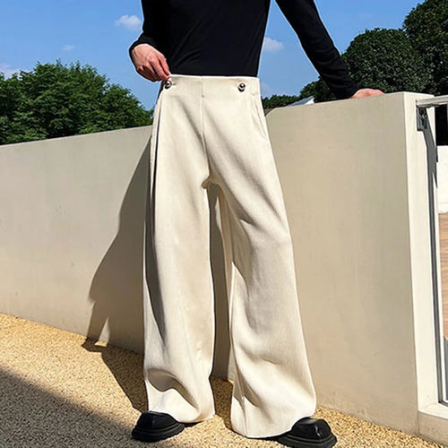 Load image into Gallery viewer, Autumn Winter Baggy Suit Pant Trend Men&#39;s Korean Style Casual Versatile Thick Niche Design Fashion Wide Leg Trousers 9C2578
