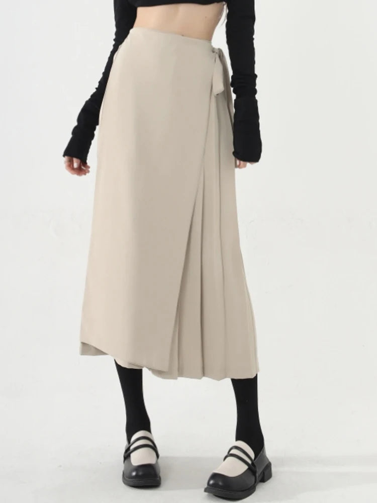High Elastic Waist Bandage Pleated Elegant Wide Leg Pants New Trousers Women Fashion Tide Spring Autumn 2025 1DH9564