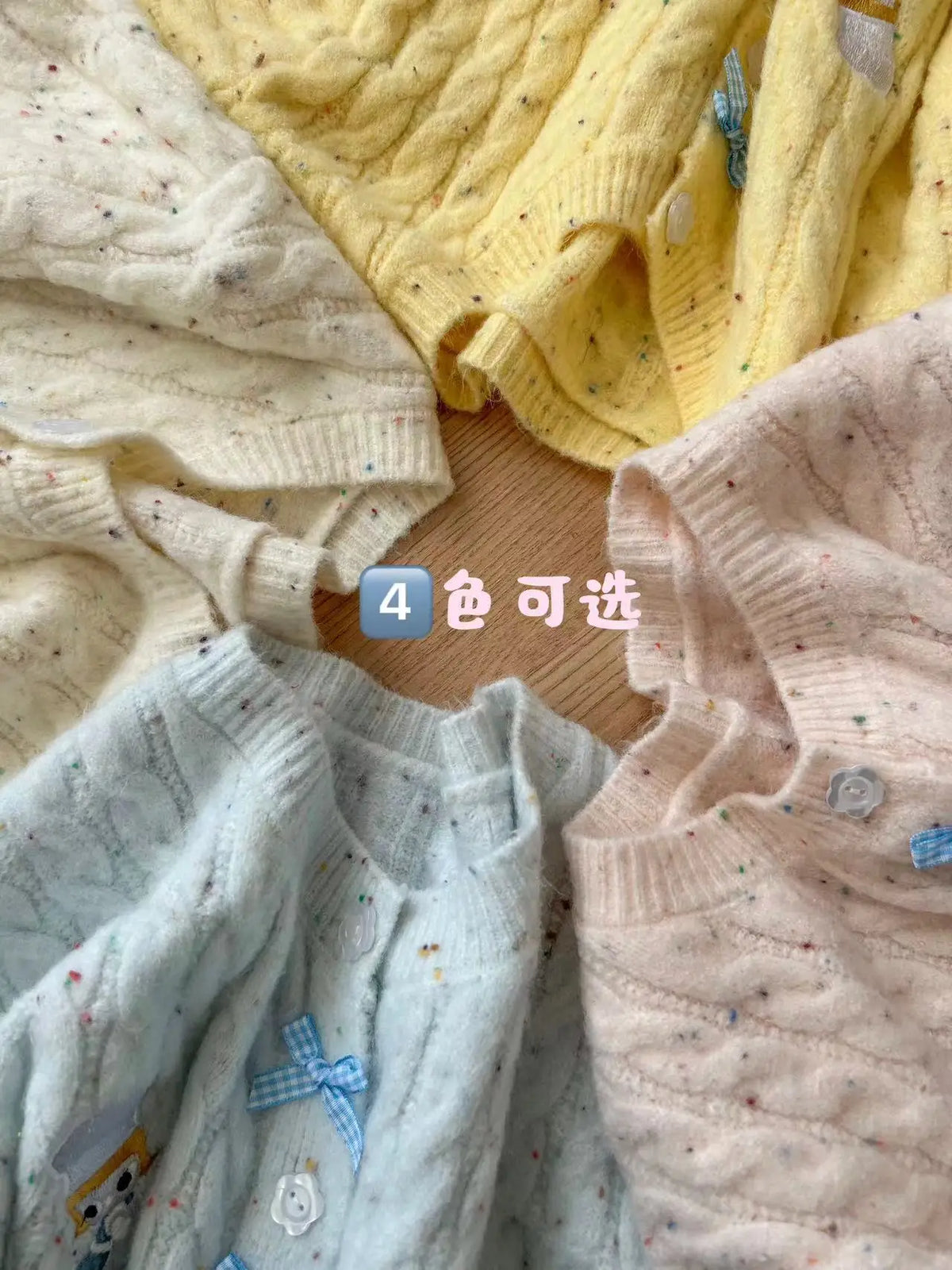 French Solid Embroidery Bow Single Breasted Short Cardigans Sweater Women Autumn Winter O-neck Long Sleeve Knitwear Tops Popular